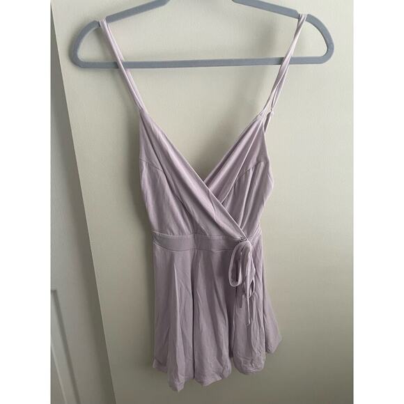 Urban Outfitter Kimchi Blue Veruca Cupro Wrap-Front Romper - Picture 2 of 5